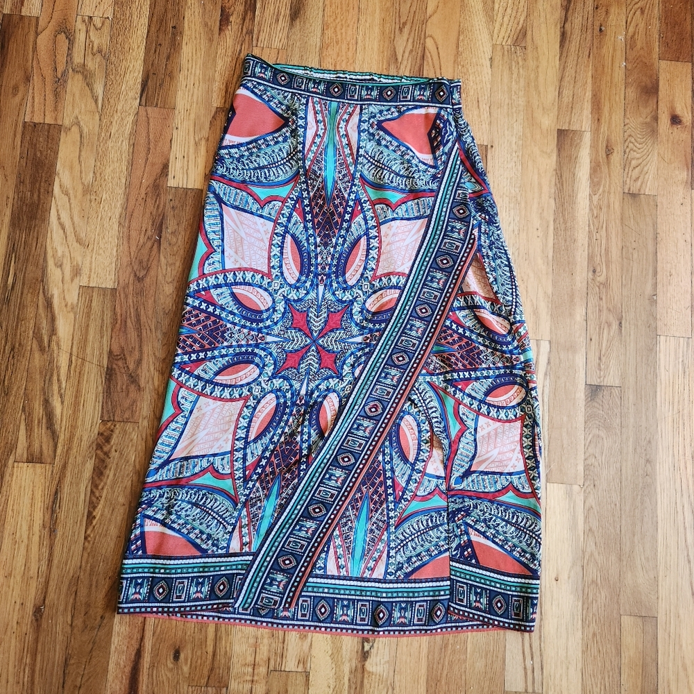 Maeve Anthropologie Geoda silk skirt Sz 2 - Picture 3 of 9